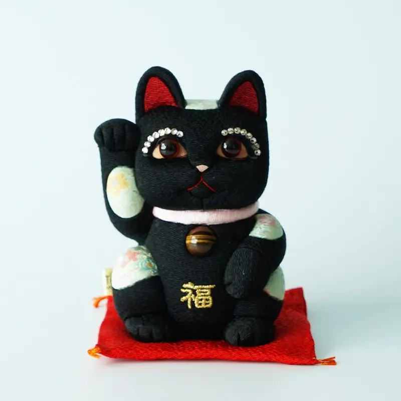 Black Maneki Neko Lucky Cat Statue – Feng Shui Dx Series | Edo Art Dolls By Kakinuma 1