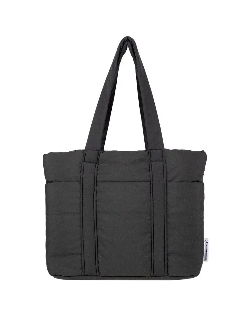 Black Puffer Tote Bag – Lightweight Insulated Daily Tote 1