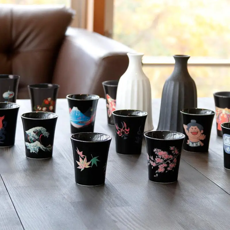 Black Small-Sized Mino Ware Cup – Handcrafted Ceramic Mug 1