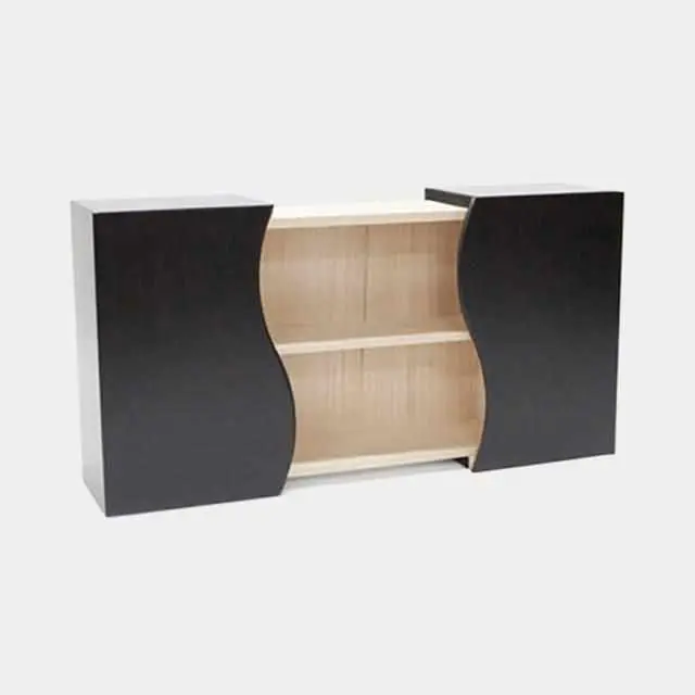 Black Urethane-Finished Paulownia Storage Cabinet – Traditional Kamō Craftsmanship 1