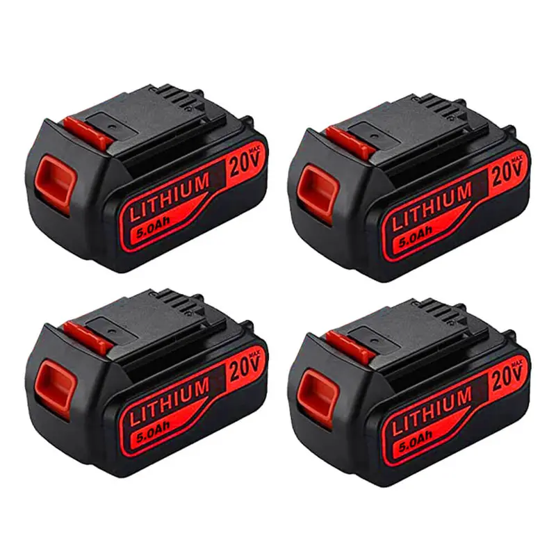 Black+Decker 20V 5Ah Replacement Battery – Lbxr20 Lithium, 4-Pack 1