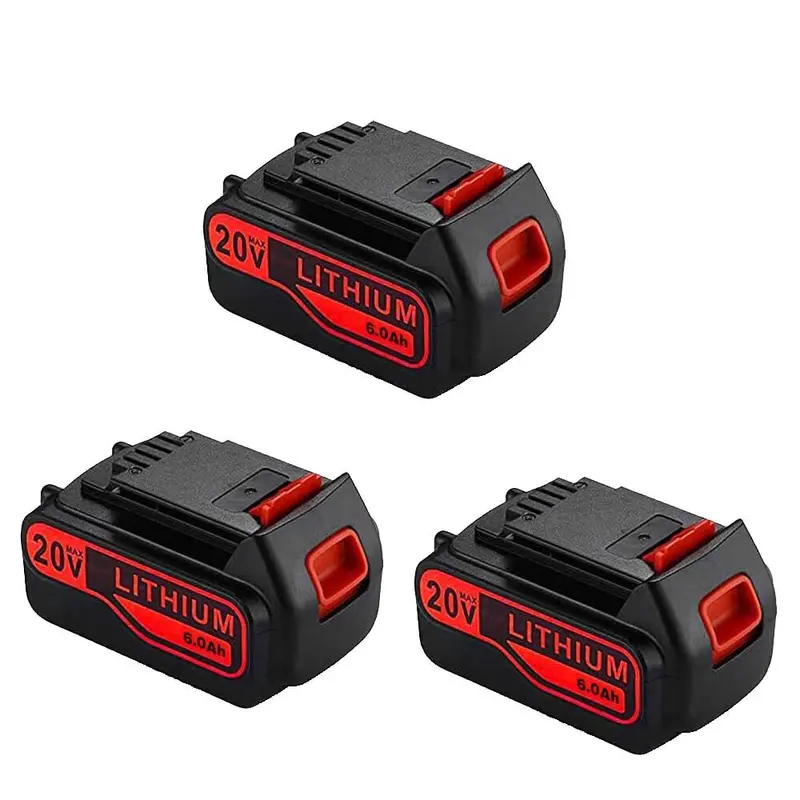Black+Decker 20V 6Ah Replacement Battery – Lbxr20 Lithium, 3-Pack 1