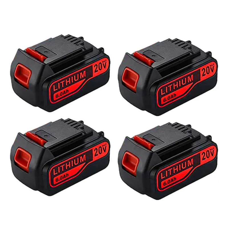 Black+Decker 20V 6Ah Replacement Battery – Lbxr20 Lithium, 4-Pack 1