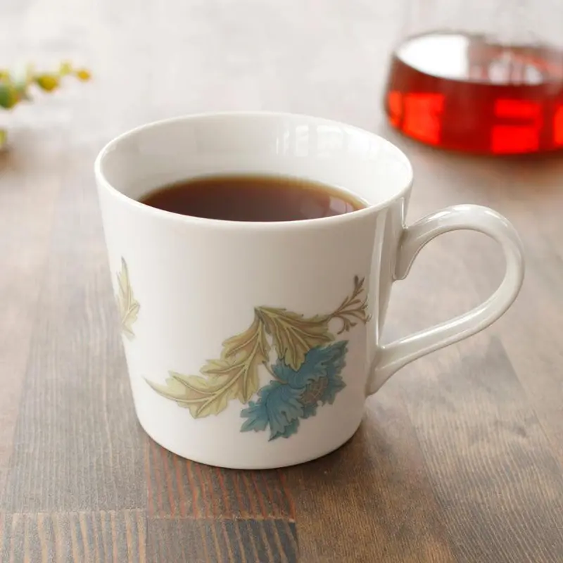 Blue Floral Botanical Mug – Mino-Yaki Ceramic By Marumo Takagi | Rotating Colors & Patterns 1