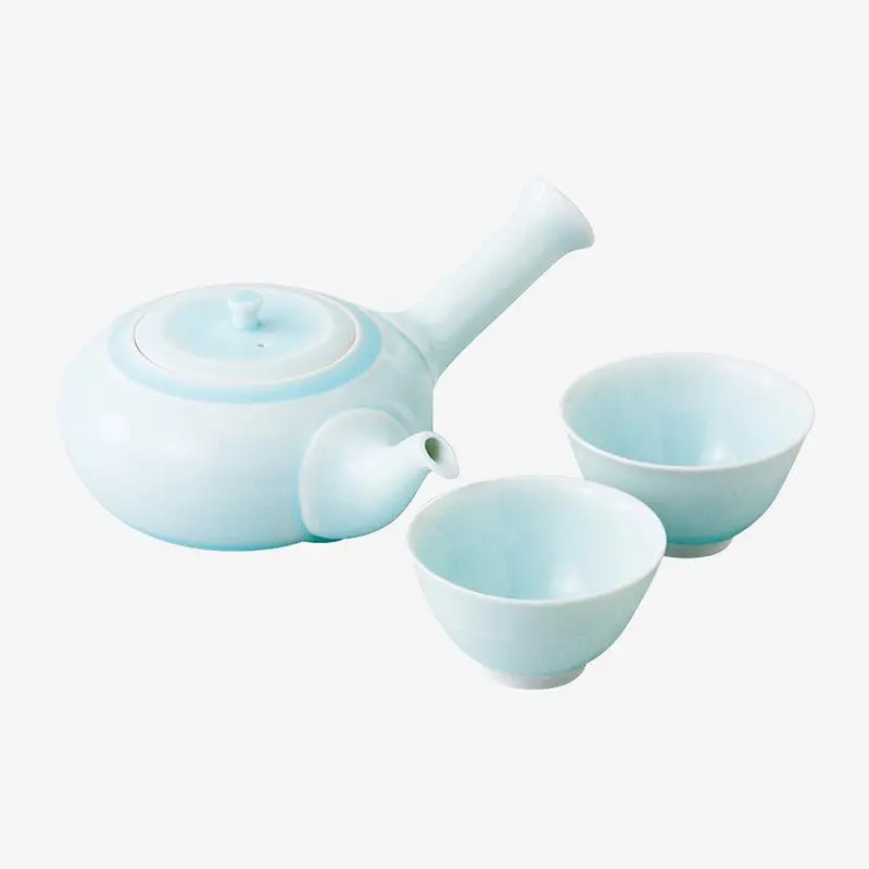 Blue Porcelaine Teapot And Cup Set – Restful Ceramic Design By Saikai Toki, Hasami 1