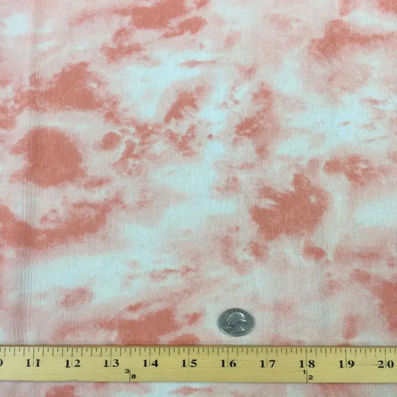 Blush Peach Abstract Crepon-Rayon Challis – 51–52" Wide, Soft Draping Fabric 1