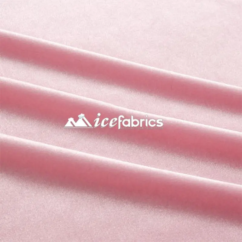 Blush Pink Stretch Velvet Upholstery Fabric – 20-Yard Roll For Modern Furniture 1
