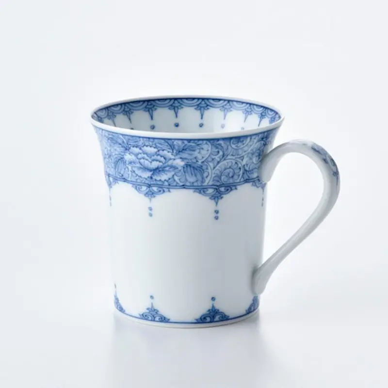 Botan-Karakusa Mug | Handmade Mikawachi Ware Cup | Hiradoshouzan Series 1
