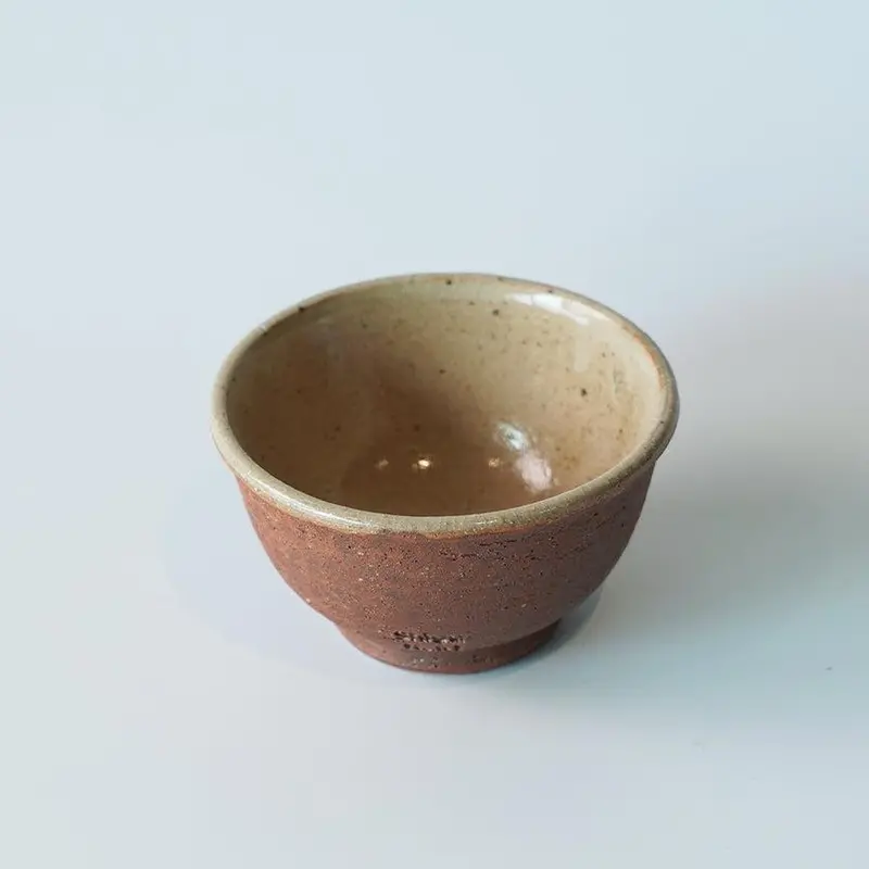 Bronze-Red Japanese Tea Cup – Shigaraki Ware Ceramic 1