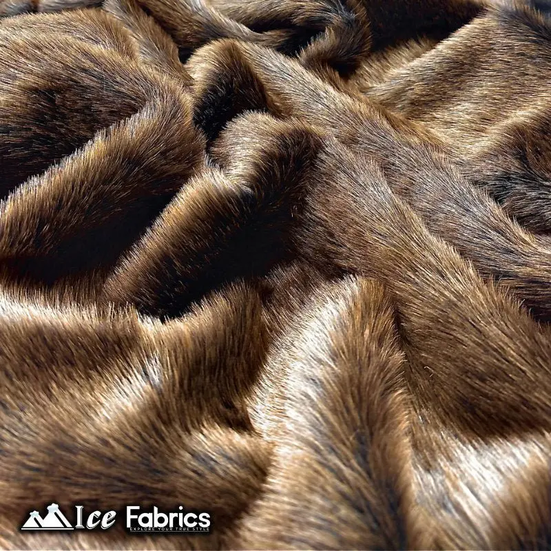 Brown Faux Fur Fabric – Crazy Bear Texture, Sold By The Yard 1
