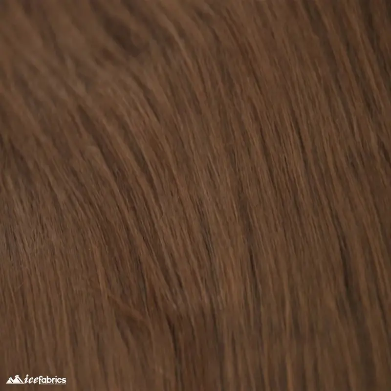 Brown Mohair-Effect Faux Fur Fabric – Alpine Luxe Collection 1