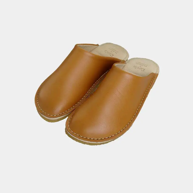 Camel-Tone Leather Garden Sandals – Premium Natural Hide 1