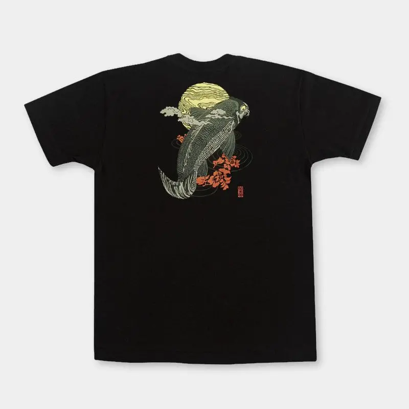 Carp (Koi) T-Shirt – Symbolic Silkscreen Art Representing Perseverance 1