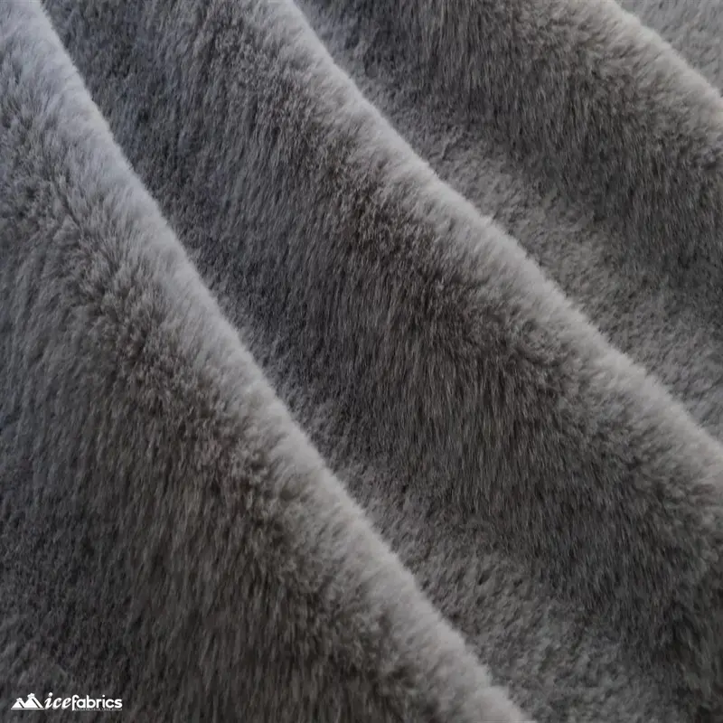 Charcoal Bunnysoft Minky Faux Fur – Soft & Dense Bunny-Style Pile 1