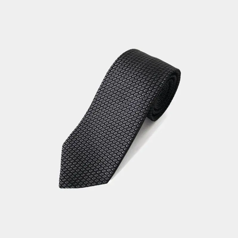 Charcoal Grey Garza Necktie – Kuska Handwoven Craftsmanship 1