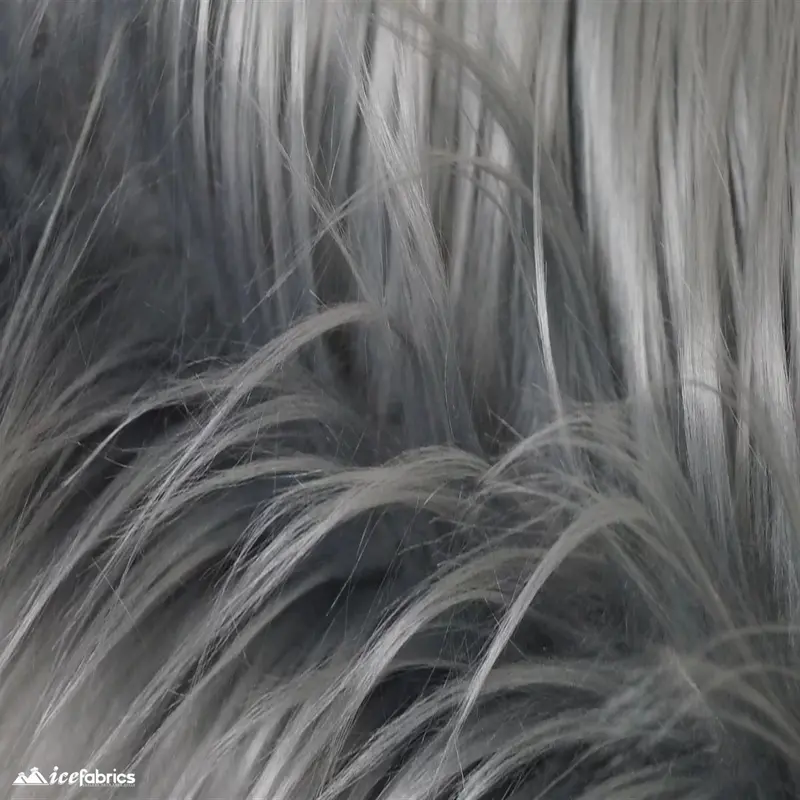 Charcoal Mohair-Effect Faux Fur Fabric – Alpine Luxe Collection 1
