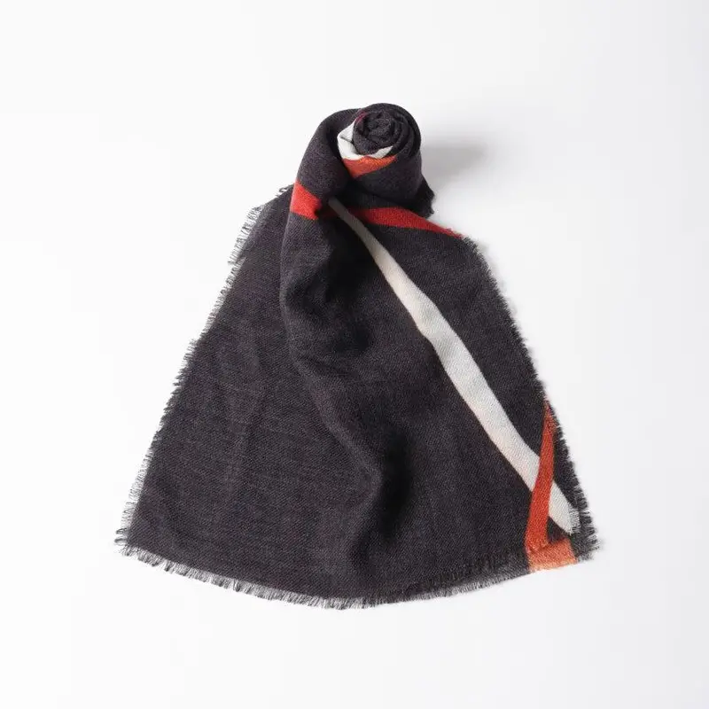 Charcoal Streamline Silk Scarf – Contemporary Kyo Yuzen Dyeing By Nogiguchi Kihei 1