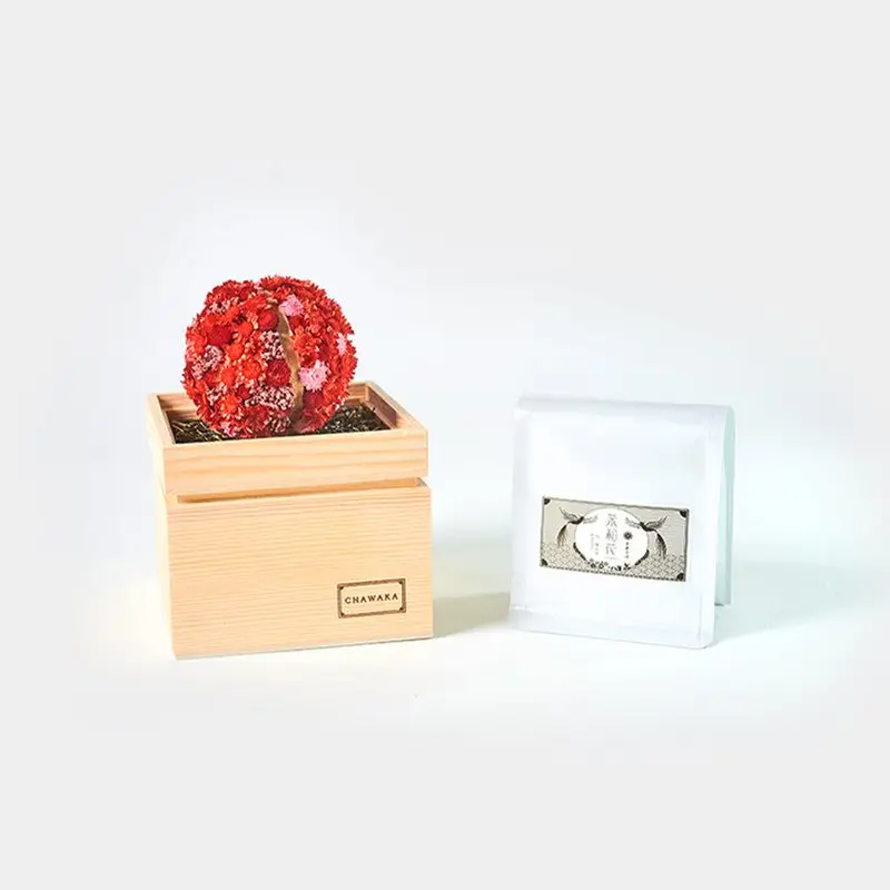 Chawaka Mari & Sencha Gift Set – Red Plum Motif | Artisan Uji Tea Ensemble 1