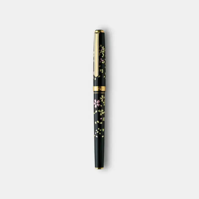 Cherry Blossom Fountain Pen – Mid-Size Writing Instrument With Kanazawa Gold Leaf Accents 1