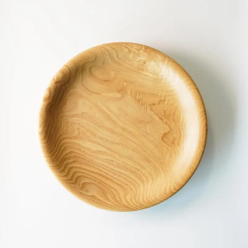 Chestnut Wood Platter – Large Curry Serving Board With Natural Grain Finish 1