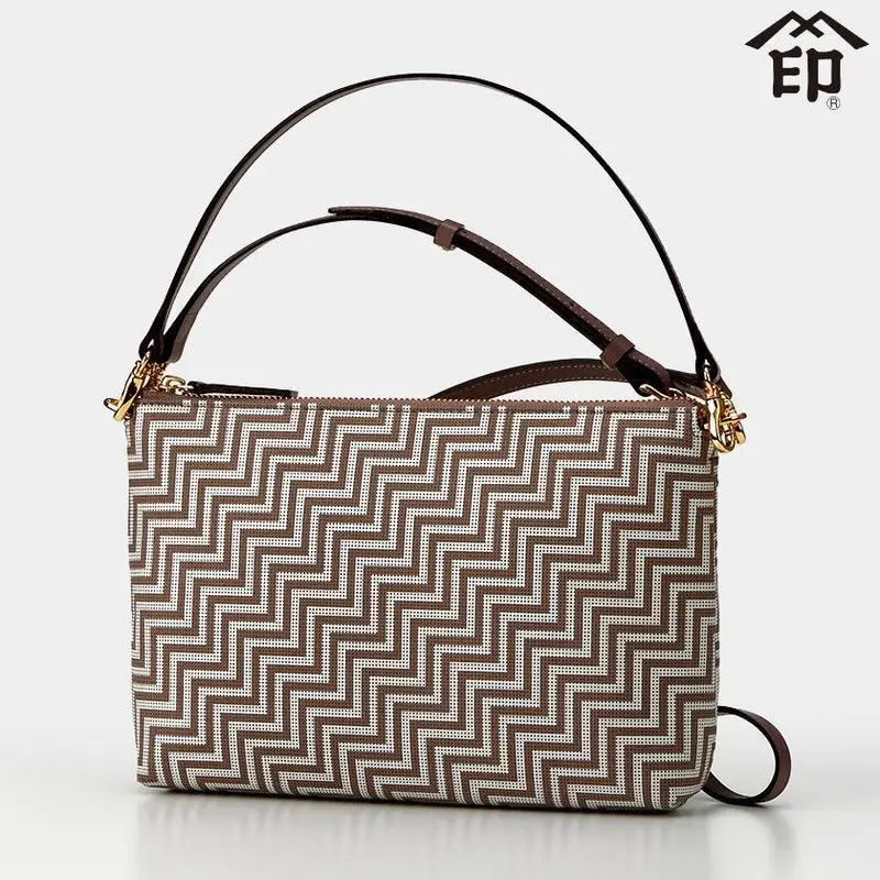 Chevron 47 Shoulder Bag – Distinctive Patterned Inden Leather Crossbody 1