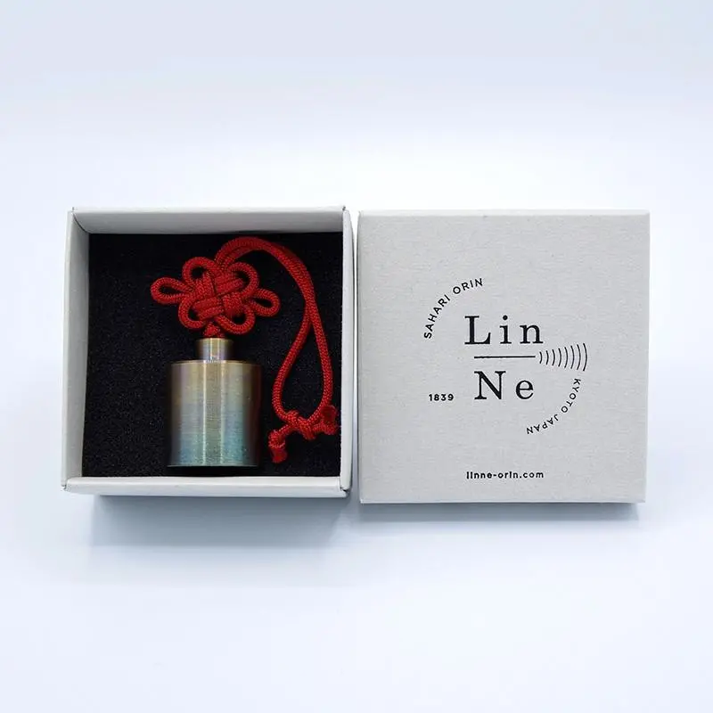 Chibi-Style Buddhist Bell In Red With Kiku Knot Design – Linne & Orin Collection 1