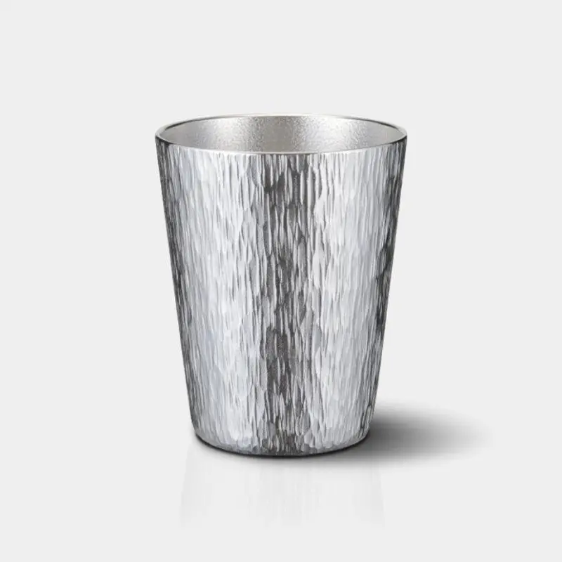Chihaya Medium Pewter Tumbler – Sleek Osaka Naniwa Metal Mug 1