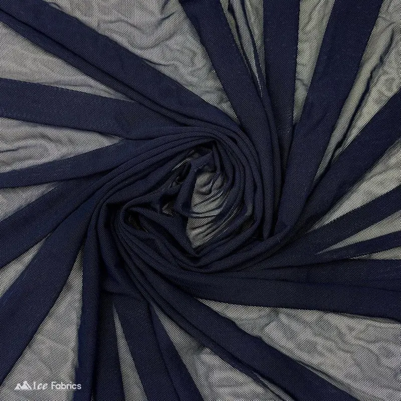 Classic Navy Power Mesh Fabric – Durable Nylon-Spandex Blend 1