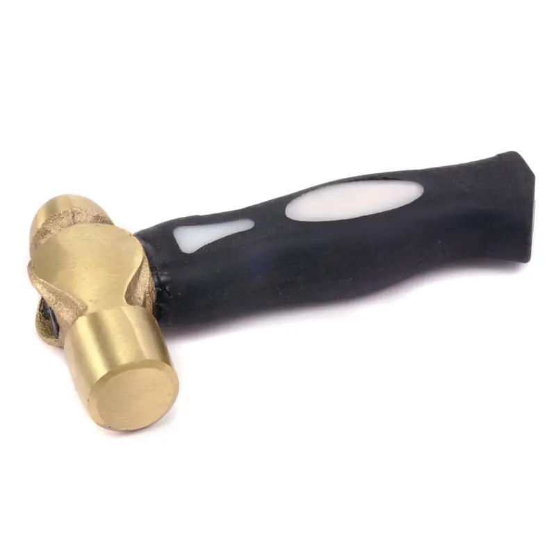 Compact 1 Lb Brass Head Mallet – Short-Handle Design For Precision Hammering 1