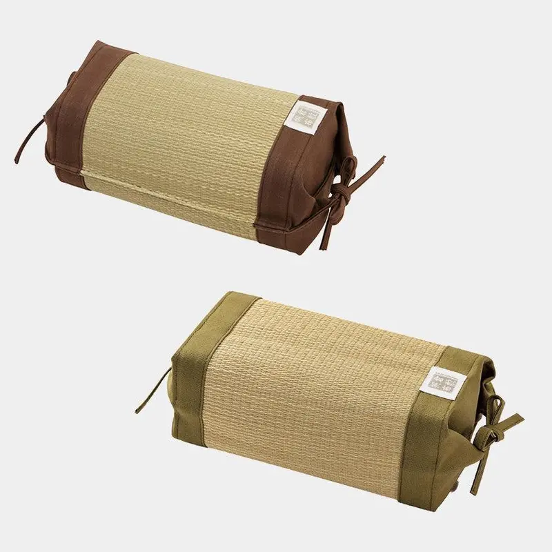Compact Igusa Pillow – Traditional Japanese Rush Design By Hagihara 1