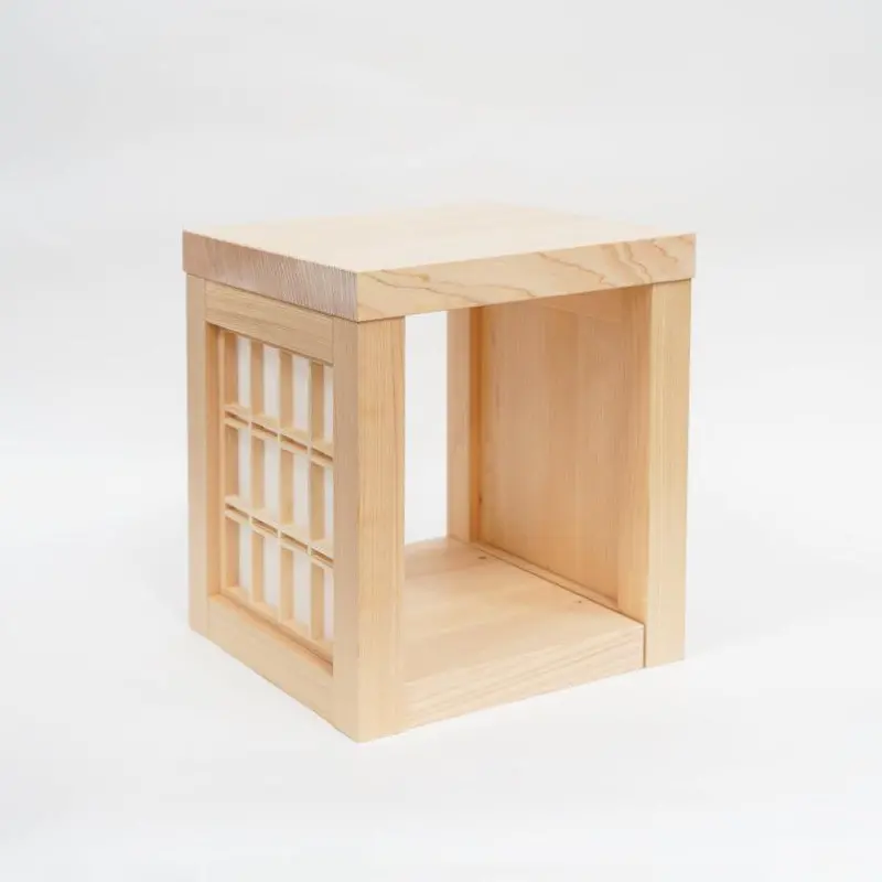 Compact Kumiko Shelf (S Size) – 12-Grid Pattern On One Side | Kino-Sachi 1