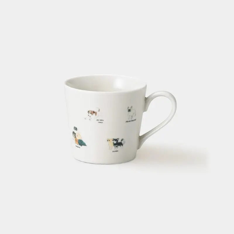Corgi-Illustrated Ceramic Mug – Relaxing Dogs Line | Mino Ware Collection 1