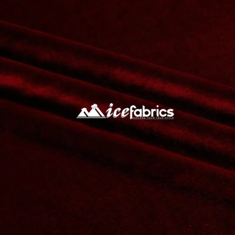 Cranberry Luxury Stretch Velvet Fabric With Spandex 1
