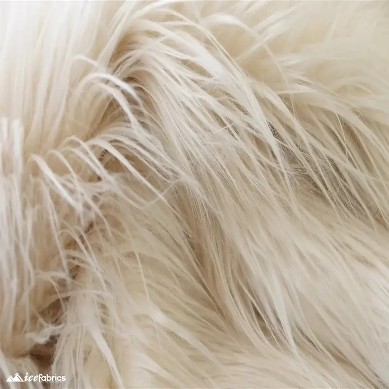 Cream Mohair-Inspired Faux Fur Fabric – Alpine Luxe Collection 1