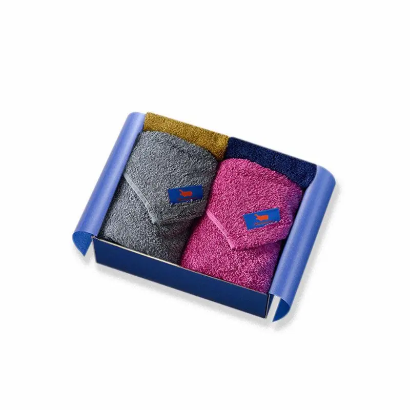 Curated Towel Set: Cassis & British Shorthair Face Towels + Navy & Gold Chief Towels 1