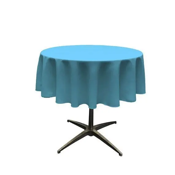 Dark Polyester Poplin Round Tablecloth – 51-Inch Diameter For Weddings & Proms 1