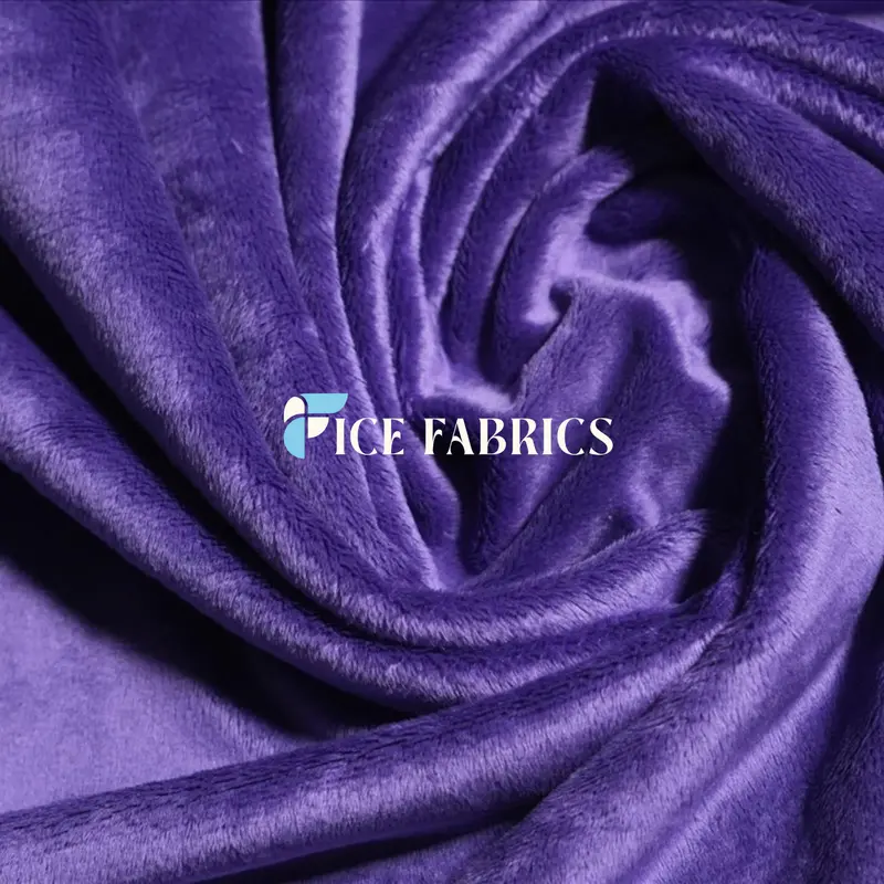 Dark Purple Premium Minky Fabric Roll – Ultra-Soft Solid Velvet Texture | Nivarasoft 1