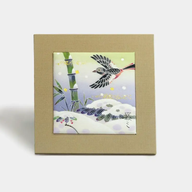 Daurian Redstart Bird Art Panel In Kaga Yuzen Style | Some No Shiki Series 1