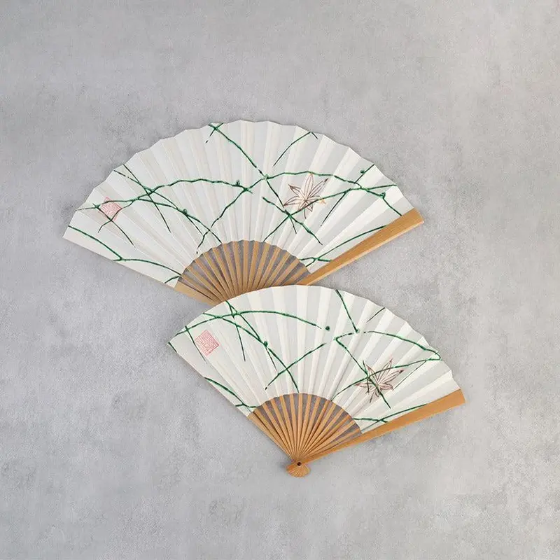 Dayflower & Maple Fan – Dual Seasonal Motifs On Traditional Karakami | Karagen 1