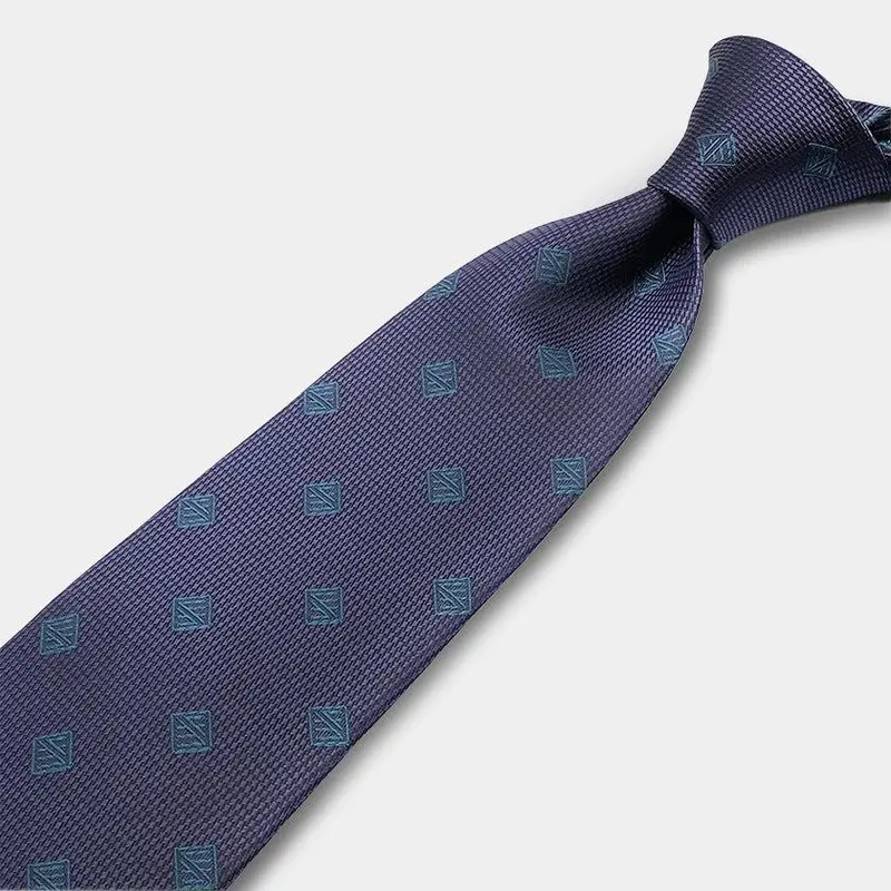 Deep Blue Azure Silk Tie – Original Logo Design By Shakunone (Gift-Ready) 1