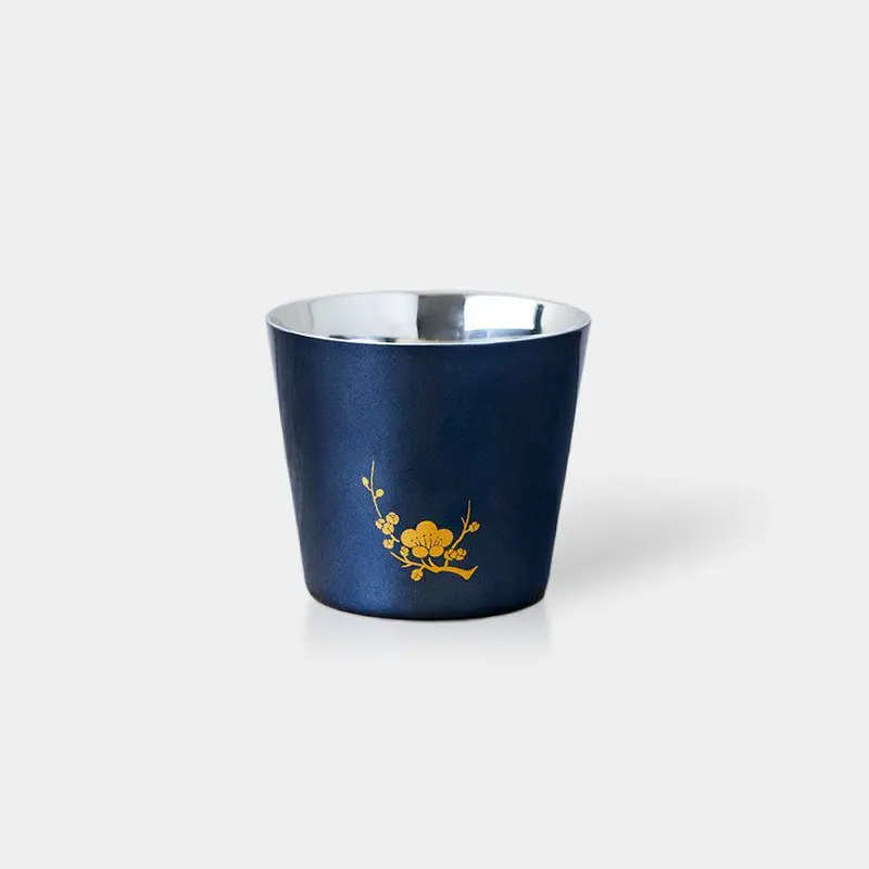 Deep Blue Fuji Ceramic Cup | Kaga Shikisai Design | Kanazawa Gold Leaf By Hakuichi 1