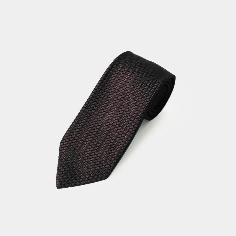 Deep Brown Garza Necktie – Kuska Handwoven Luxury Collection 1