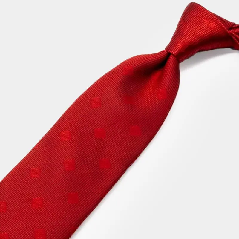 Deep Crimson Silk Necktie Featuring Custom Shakunone Logo | Authentic Japanese Silk (Gift-Ready) 1