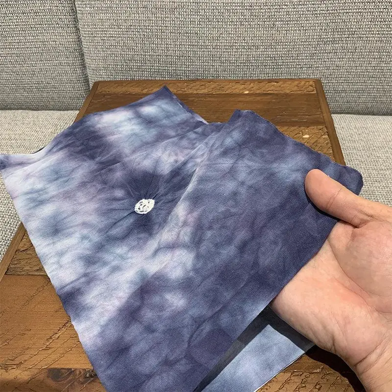 Deep Sea Basket-Dyed Towel – Hand-Tied Shibori Pattern | Kyoto Yoake Studio 1
