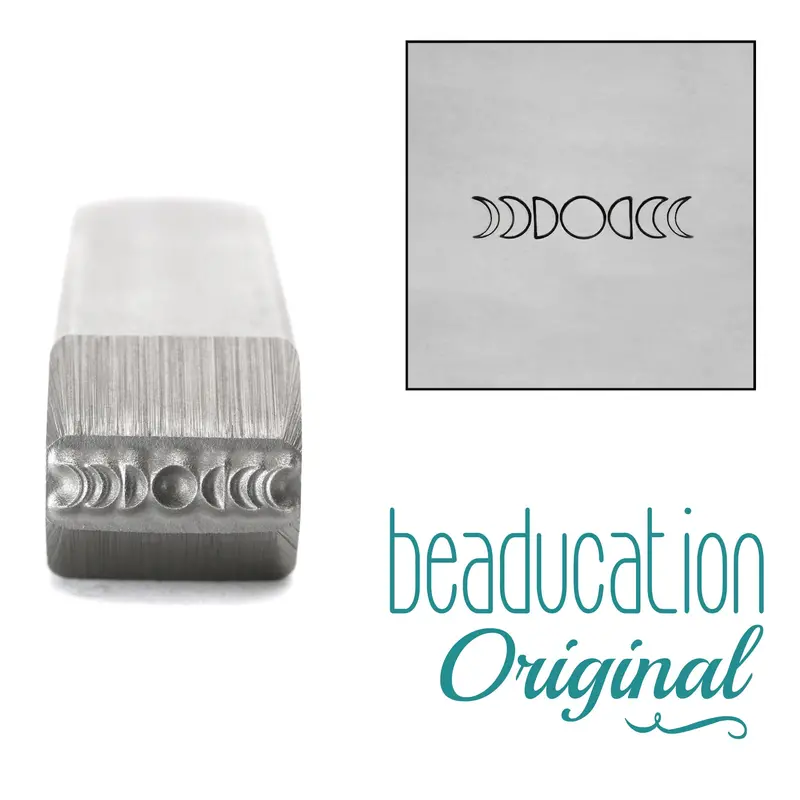 Detailed Moon Phase Cycle Metal Stamp, 11.2Mm – Beaducation Original 1