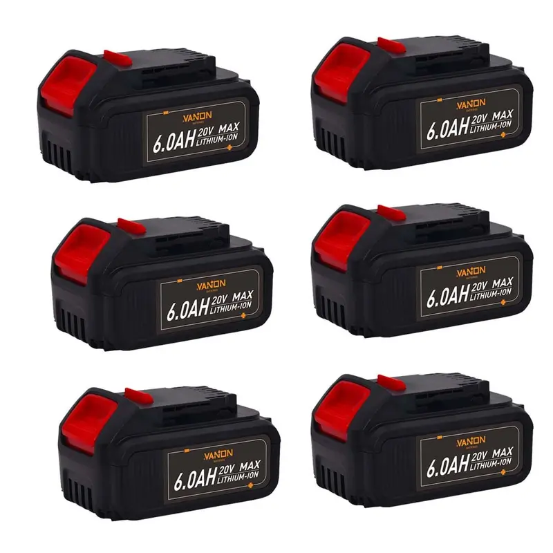 Dewalt 20V 6.0Ah Dcb205 Li-Ion Replacement Battery (6-Pack) 1
