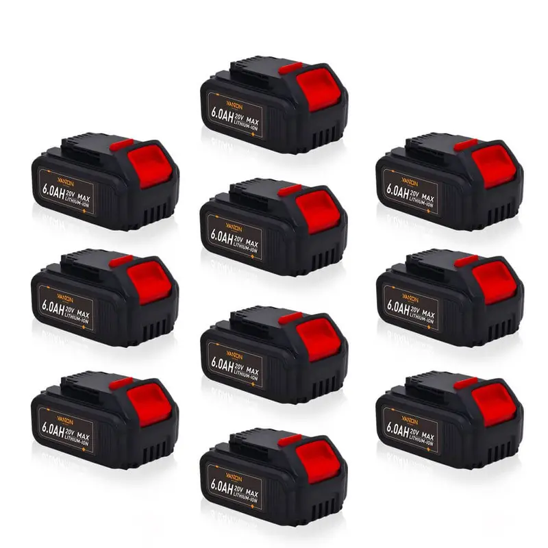 Dewalt Dcb200/Dcb205 20V Replacement Battery – 6.0Ah, 10-Pack 1