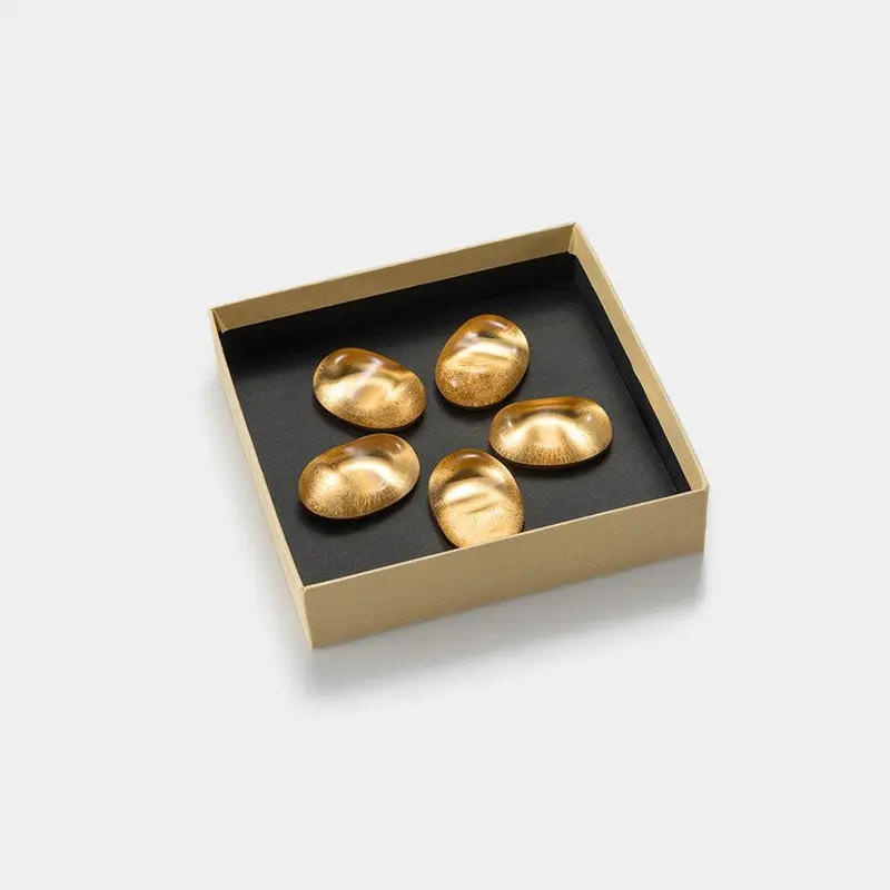 Drop-Shaped Chopstick Holder | Minimalist Gold Leaf Accent | Hakuichi 1