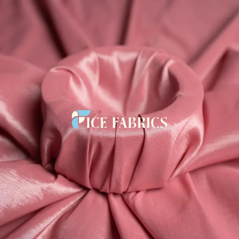Dusty Rose Nylon-Spandex Taffeta – Elegant Stretch Fabric 1