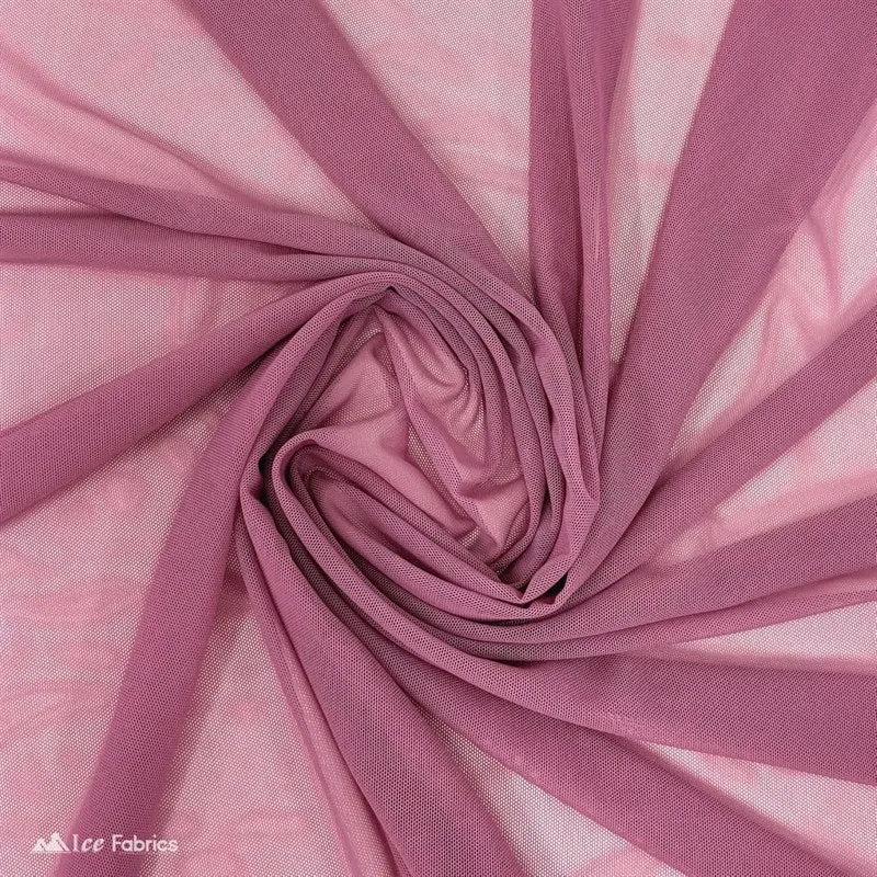 Dusty Rose Power Mesh Fabric | Muted Tone & Effortless 4-Way Stretch 1